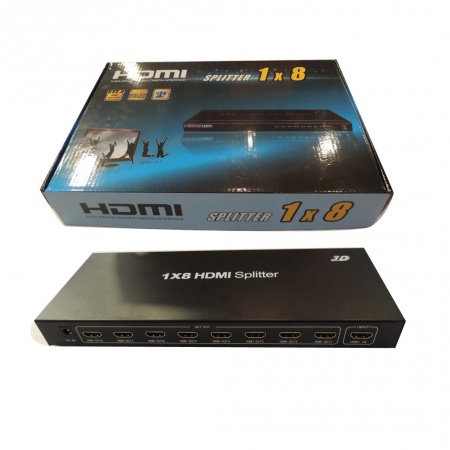 Splitter HDMI 8 Puertos 1080p 3D v1.4 Generico