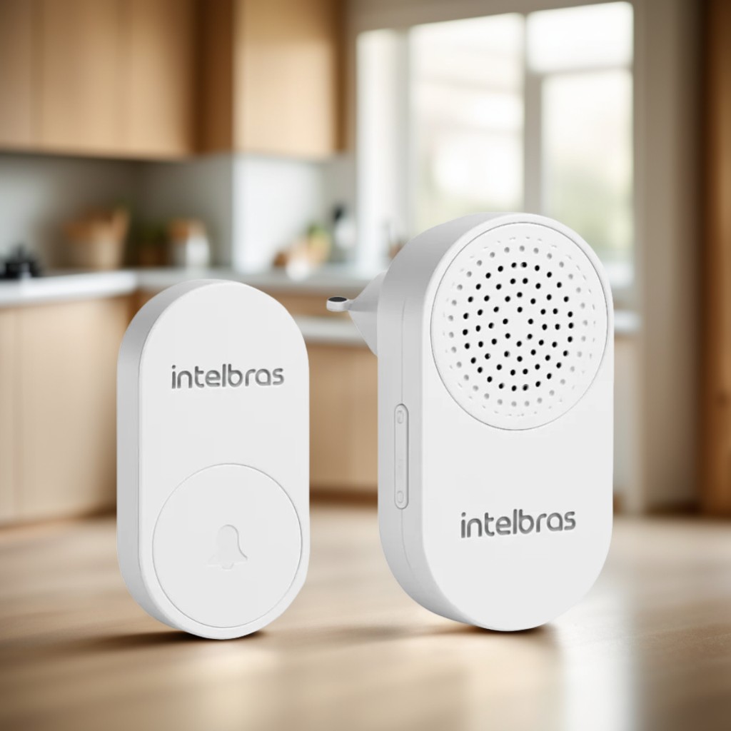 Porteria Timbre inalambrico a dinamo CIK 102 BLANCO-INTELBRAS