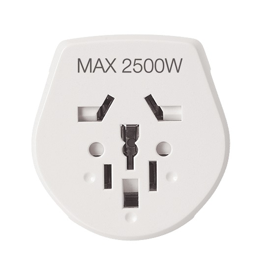 Adaptador corriente Universal a Shuko | Blanco VIVION