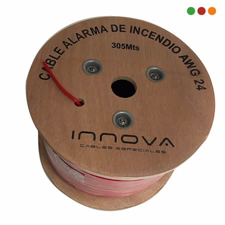INCENDIO-Cable AWG24 4x 0,50 mm | 305M | Rojo | 1518U/4-INNOVA