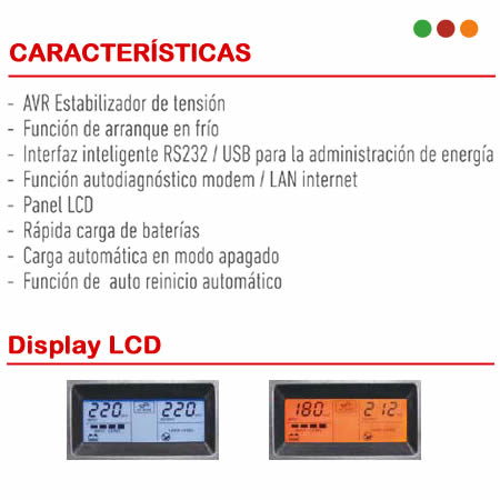 UPS 800VA KAISE Tec. Interactiva 220v 2xSchuko y 3 en L