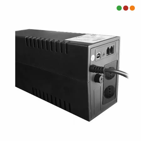 UPS 800VA KAISE Tec. Interactiva 220v 2xSchuko y 3 en L