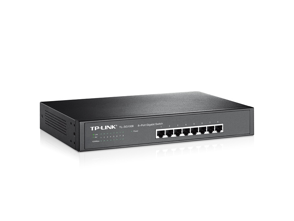 Switch 8 puertos 10/100/1000 Rack TP-LINK TL-SG1008