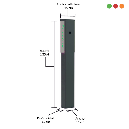 TOTEM CLASSIC P Vehicular 1,35m | A. 15cm | VERDE | 4135-P-PROTECTM