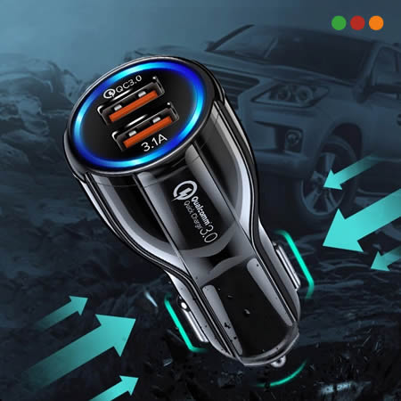 Cargador USB para auto Quick 18W 5V 3A 9V 2A 12V 1A Anbyte