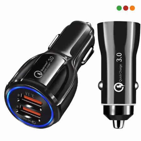 Cargador USB para auto Quick 18W 5V 3A 9V 2A 12V 1A Anbyte