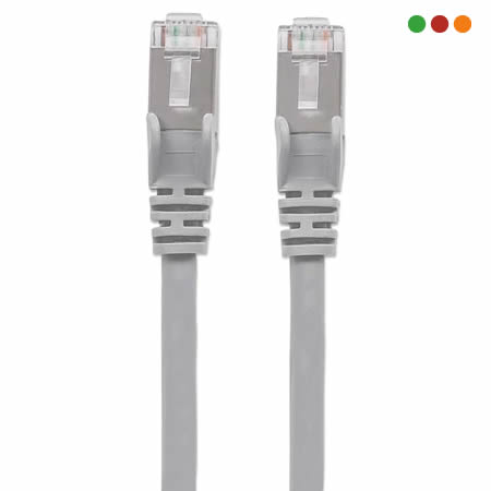 Patch Cat6A 0,91 m / 3 feet GRIS 100% COBRE S/FTP-Intellinet