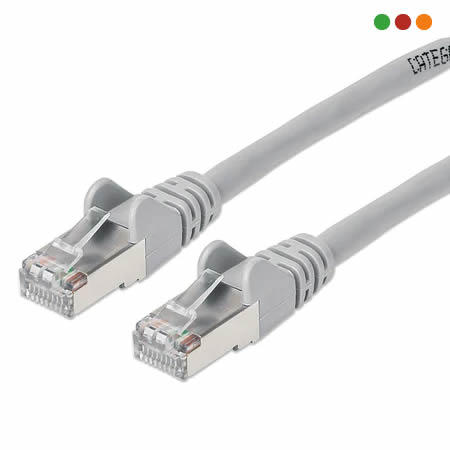 Patch Cat6A 0,91 m / 3 feet GRIS 100% COBRE S/FTP-Intellinet