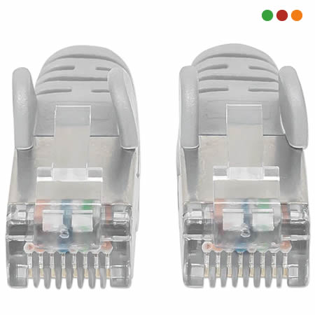 Patch Cat6A 0.91m 3 feet GRIS 100 COBRE UUTP Intellinet