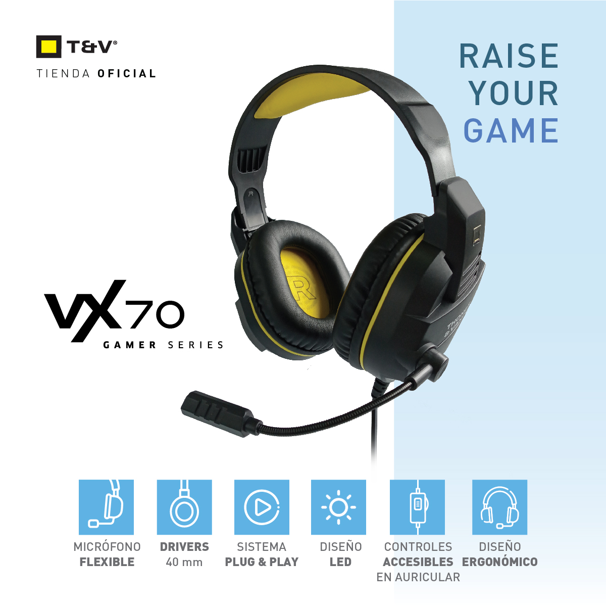 Auricular Thonet & Vander GAMER VX70 con Mic
