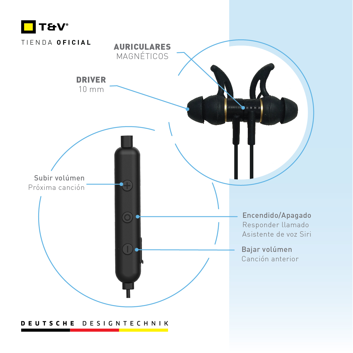 Auricular Thonet & Vander Neckband VR100 Mic Bluetooth