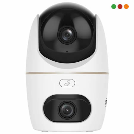 Seg. IP Cam. Wifi Cloud HERO 5+5MP DUAL INTERIOR-PTZ 360º / H5DP-5F-DAHUA