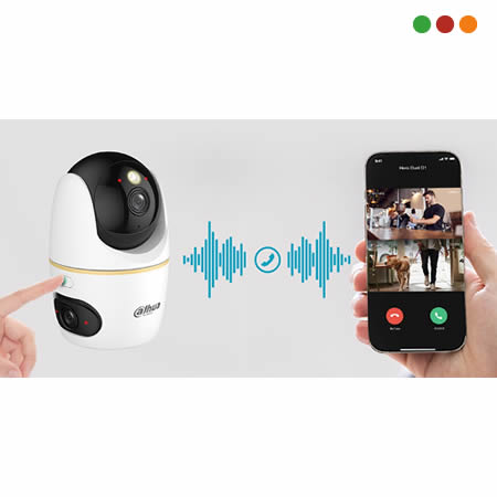 Seg. IP Cam. Wifi Cloud HERO 5+5MP DUAL INTERIOR-PTZ 360º / H5DP-5F-DAHUA