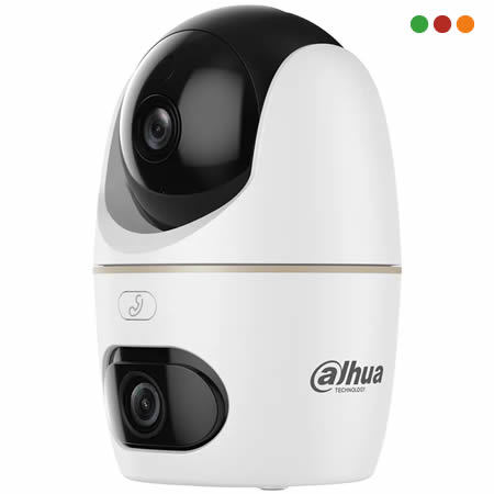 Seg. IP Cam. Wifi Cloud HERO 5+5MP DUAL INTERIOR-PTZ 360º / H5DP-5F-DAHUA