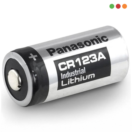Pilas CR 123A-BATERIA DE LITIO 3V INDUSTRIAL (Panasonic)-INTELBRAS