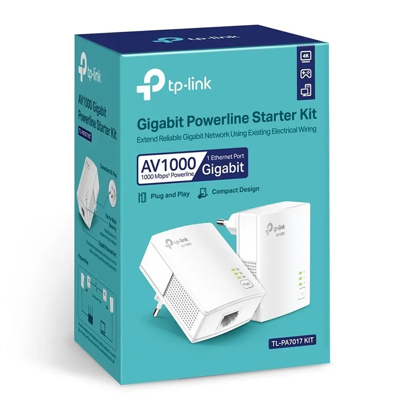 Adaptador de Red a Corriente TP-LINK PA7017 Kit Gigabit 2un