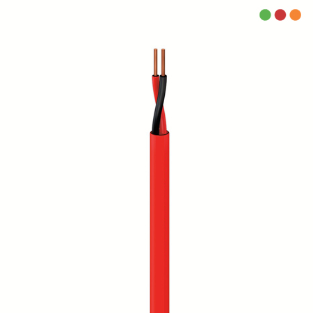 INCENDIO-Cable AWG20 2x 0,80mm + Tierra | 305M | Rojo | F3020U/2-INNOVA