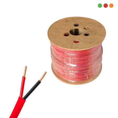 INCENDIO-Cable AWG20 2x 0,80mm + Tierra | 305M | Rojo | F3020U/2-INNOVA