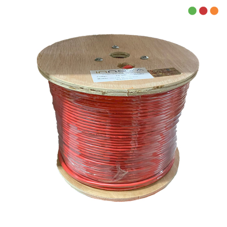 INCENDIO-Cable AWG20 2x 0,80mm + Tierra | 305M | Rojo | F3020U/2-INNOVA