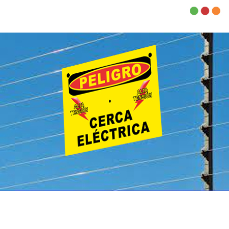 Cerca Electrica Accesorio Cartel de PVC 10 x 5 cm-IGECAST