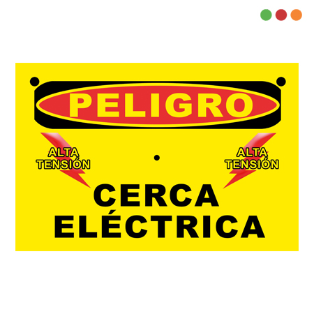 Cerca Electrica Accesorio Cartel de PVC 10 x 5 cm-IGECAST