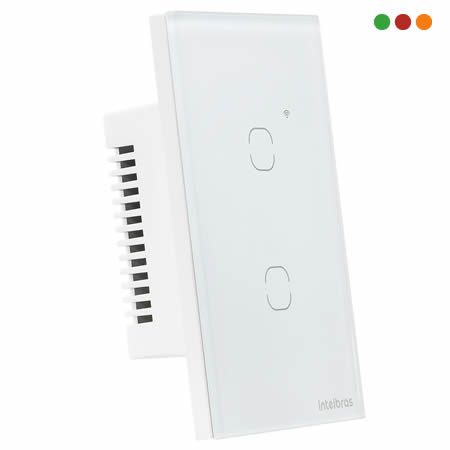 Llave de Luz INTELBRAS TOUCH Wifi x2 EWS 1002 IZY BLANCO