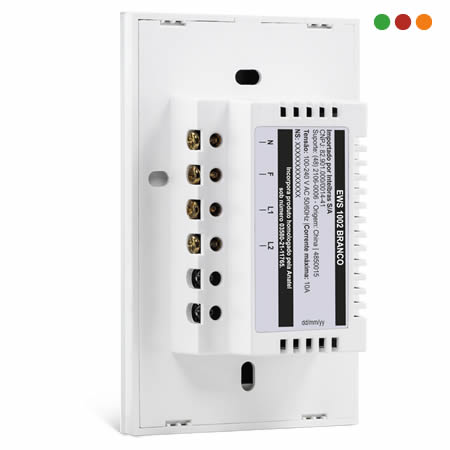 Llave de Luz INTELBRAS TOUCH Wifi x2 EWS 1002 IZY BLANCO