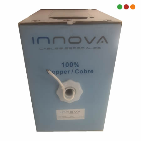 Porteria Cable 6 x AWG22 + Tierra / 150 mts / Interior Blanco / 100% Cobre AFT