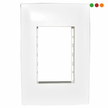 Electricidad Plaqueta 3 Modulos / Presta / Blanco