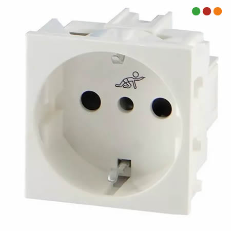 Electricidad Modulo Schuko / Presta / Blanco
