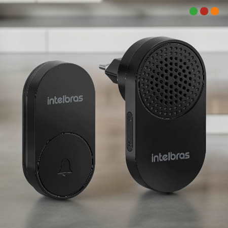 Porteria Timbre inalambrico a dinamo CIK 102 NEGRO-INTELBRAS