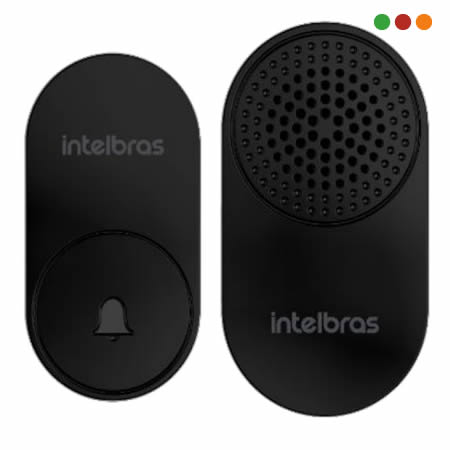 Porteria Timbre inalambrico a dinamo CIK 102 NEGRO-INTELBRAS