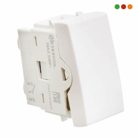 Electricidad Modulo Interruptor Unipolar 10A / Presta / Blanco