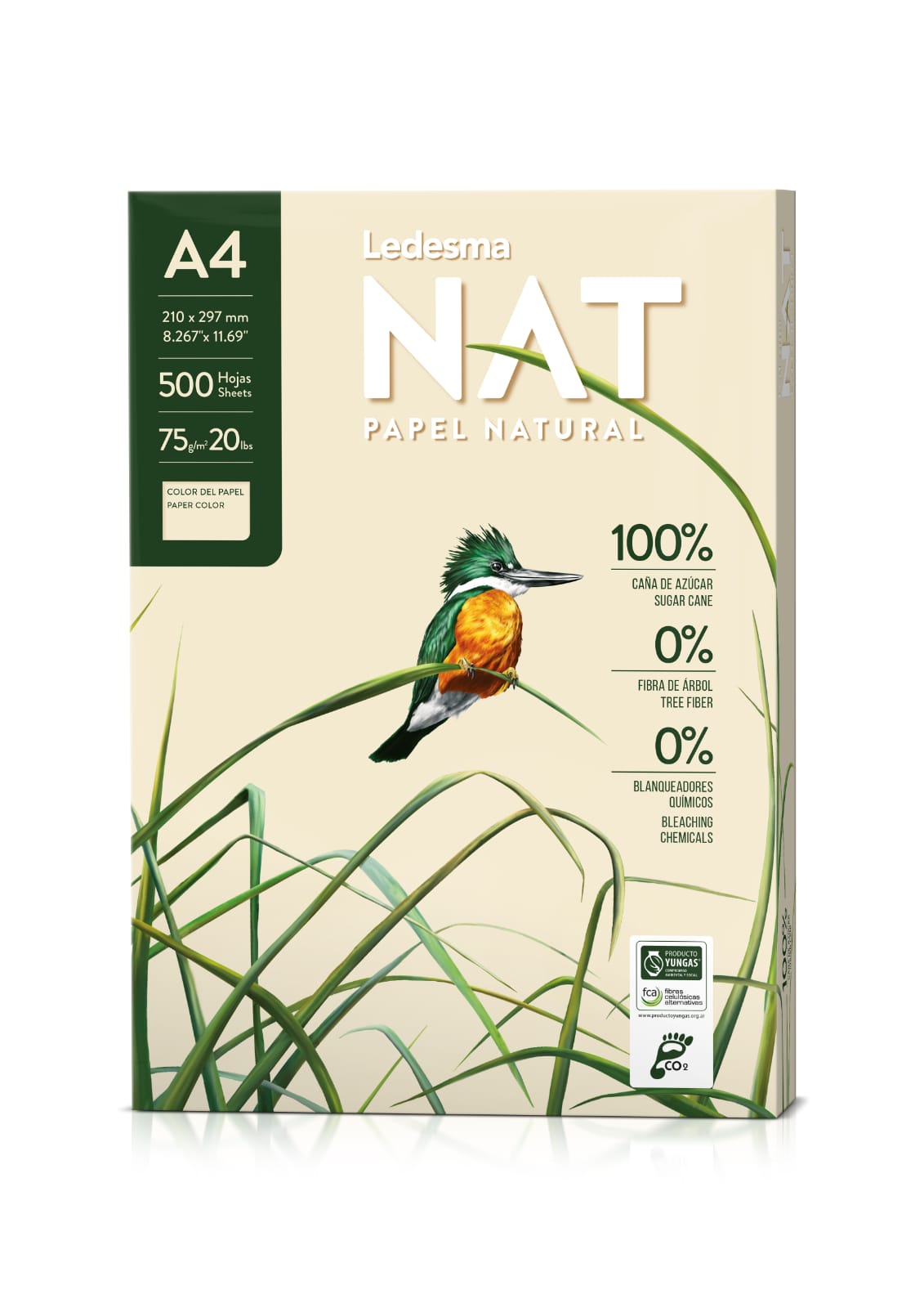 Papel A4 Ledesma NAT Natural 75 grs Resma 500 hojas