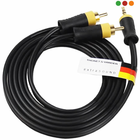 Cable Audio 2 RCA M/1 Plug M 2 Mts STEG Thonet & Vander