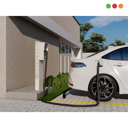 TOTEM CARGADOR ELEC. PROTECTOR Alto: 45 / Prof: 20cm | BLANCO| 7-P009-PROTECTM