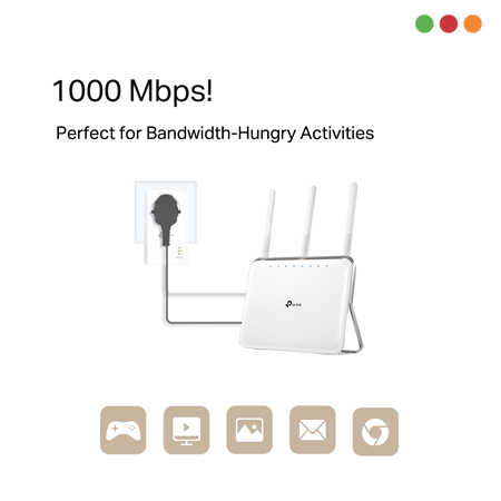 PowerLine AV1000 1x Port GIGABIT Schuko Pack x1 TL-PA7017P TP-LINK