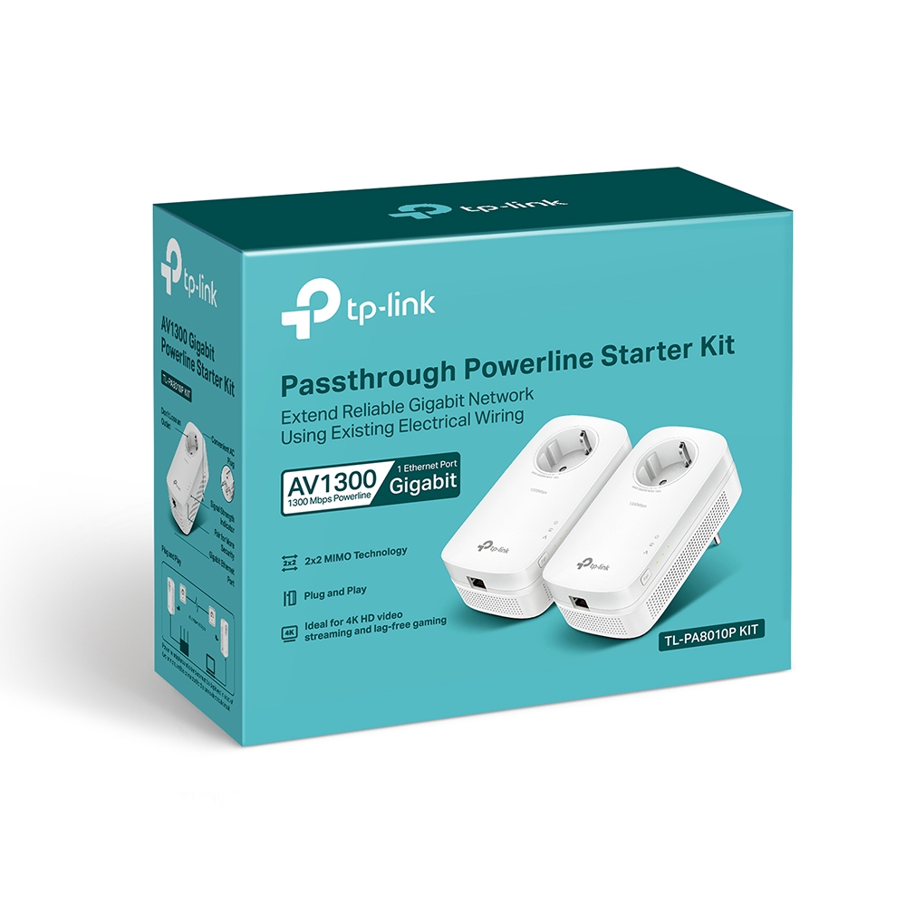KIT adaptador de red TP-LINK PA8010P Powerline Gbit AV1300