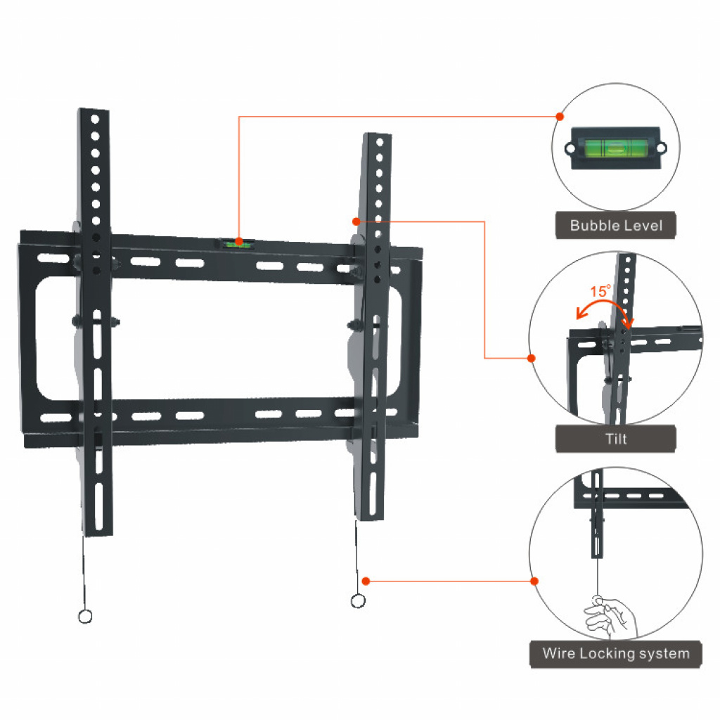 SOPORTE DE PARED INC VERTICAL 32