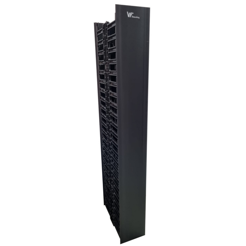 ORGANIZADOR VERTICAL DOBLE 22.5U PLASTICO NEGRO