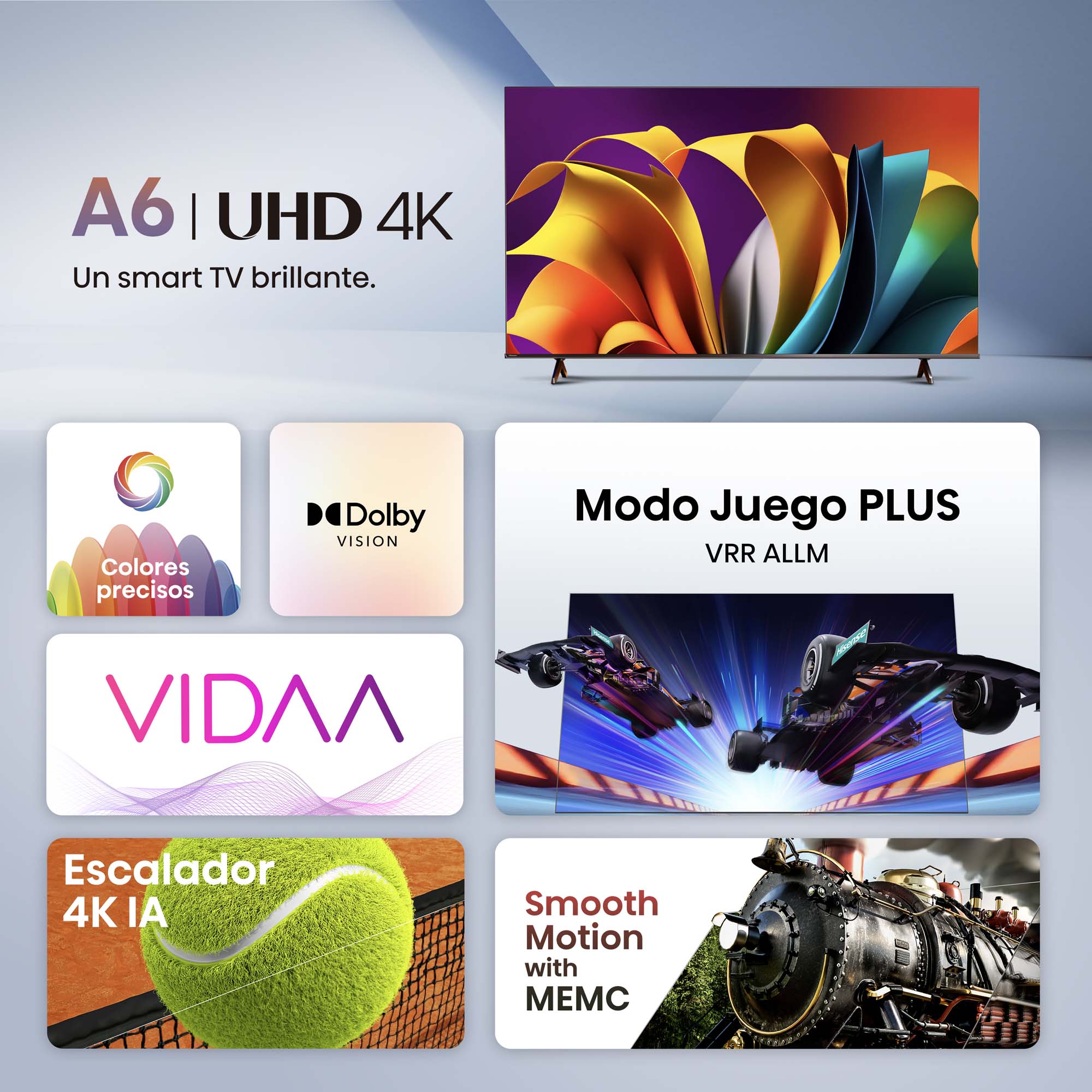 SMART TV Hisense 55A6N 55” 4K Ultra HD VIDAA Dolby Vision