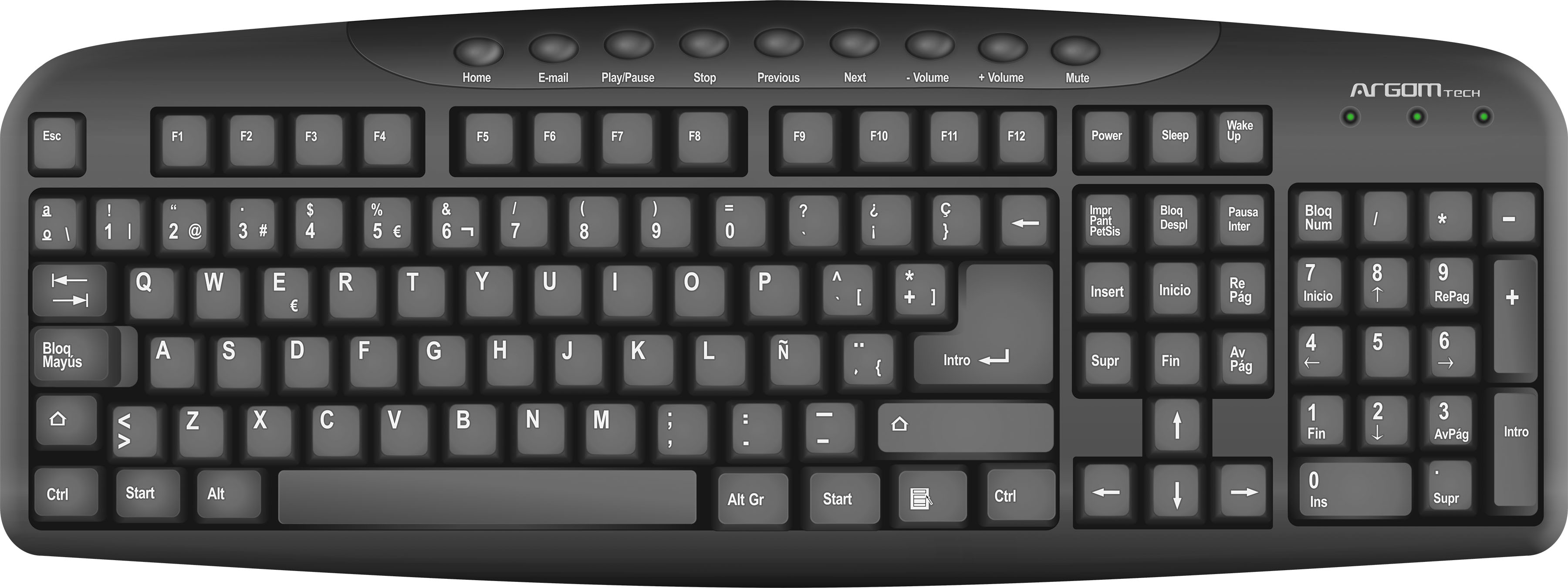 TECLADO MULTIMEDIA ARGOM