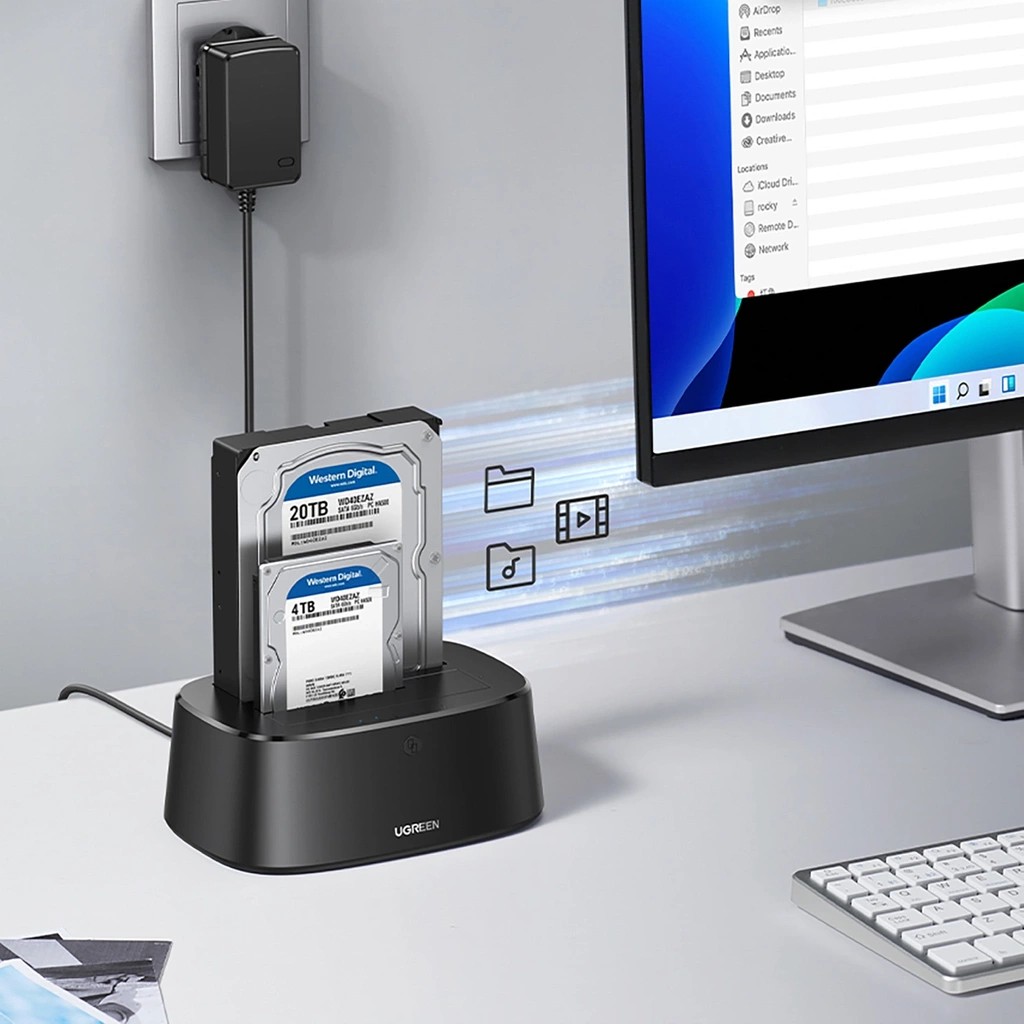 Dock Ugreen CM198 Para HDD SSD SATA USB 3.0 Dual