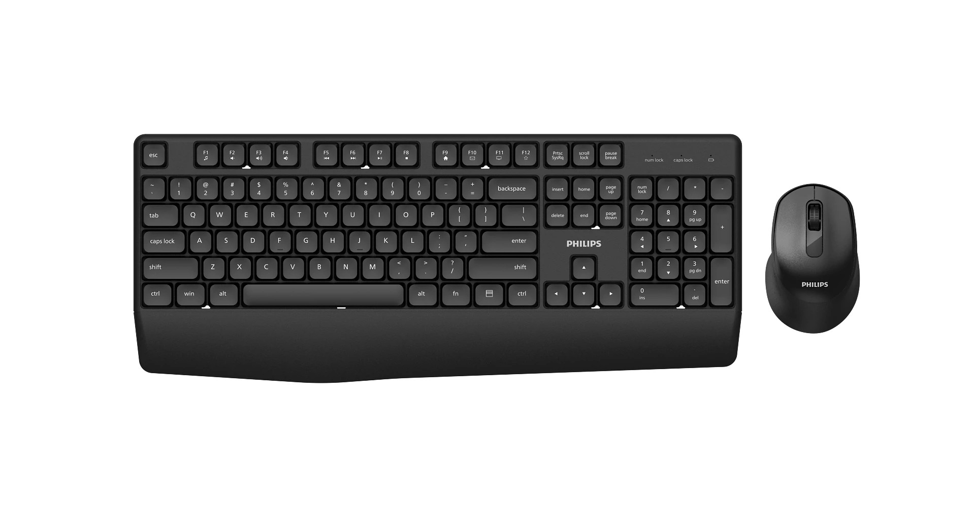 Combo Teclado y Mouse Inalambricos Philips Spt6348 Negro