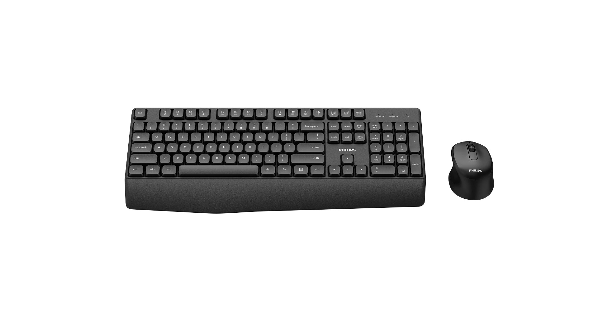 Combo Teclado y Mouse Inalambricos Philips Spt6348 Negro