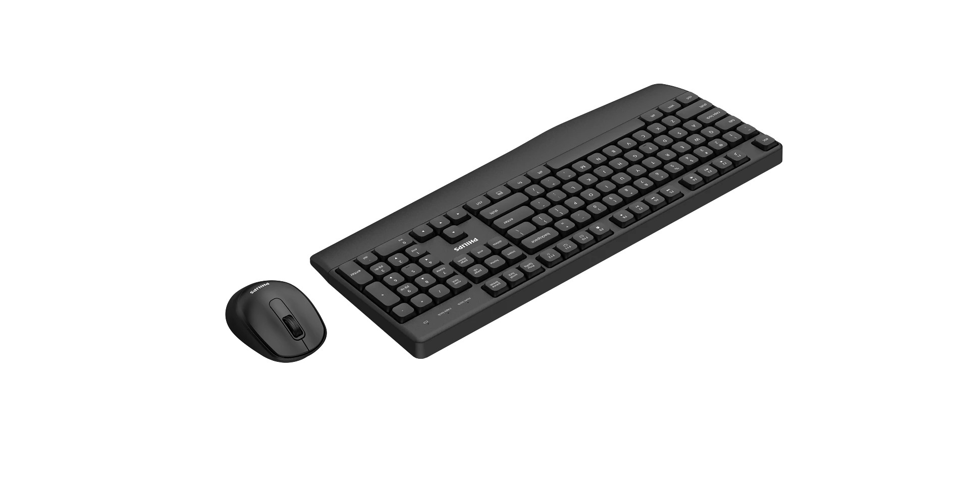Combo Teclado y Mouse Inalambricos Philips Spt6348 Negro