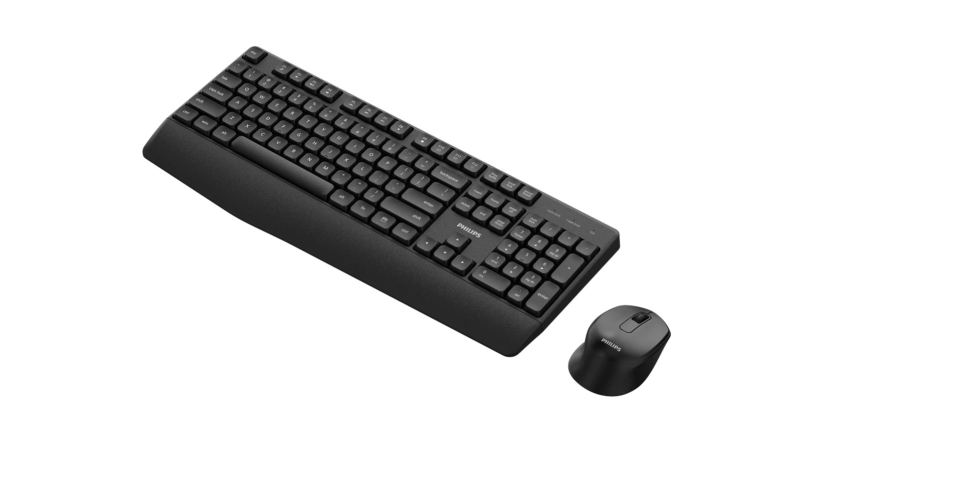 Combo Teclado y Mouse Inalambricos Philips Spt6348 Negro