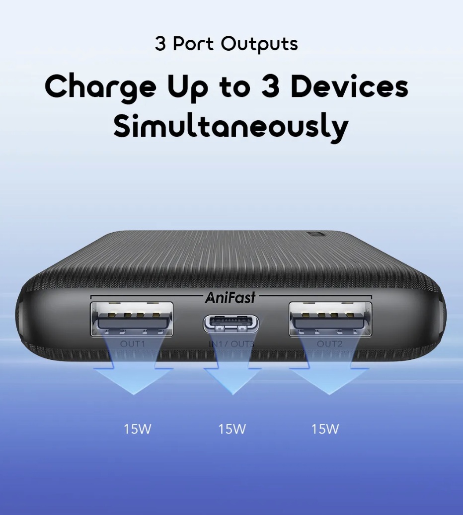 Powerbank Oraimo PowerFlow B11 10000mAh 15W USB-C Celeste
