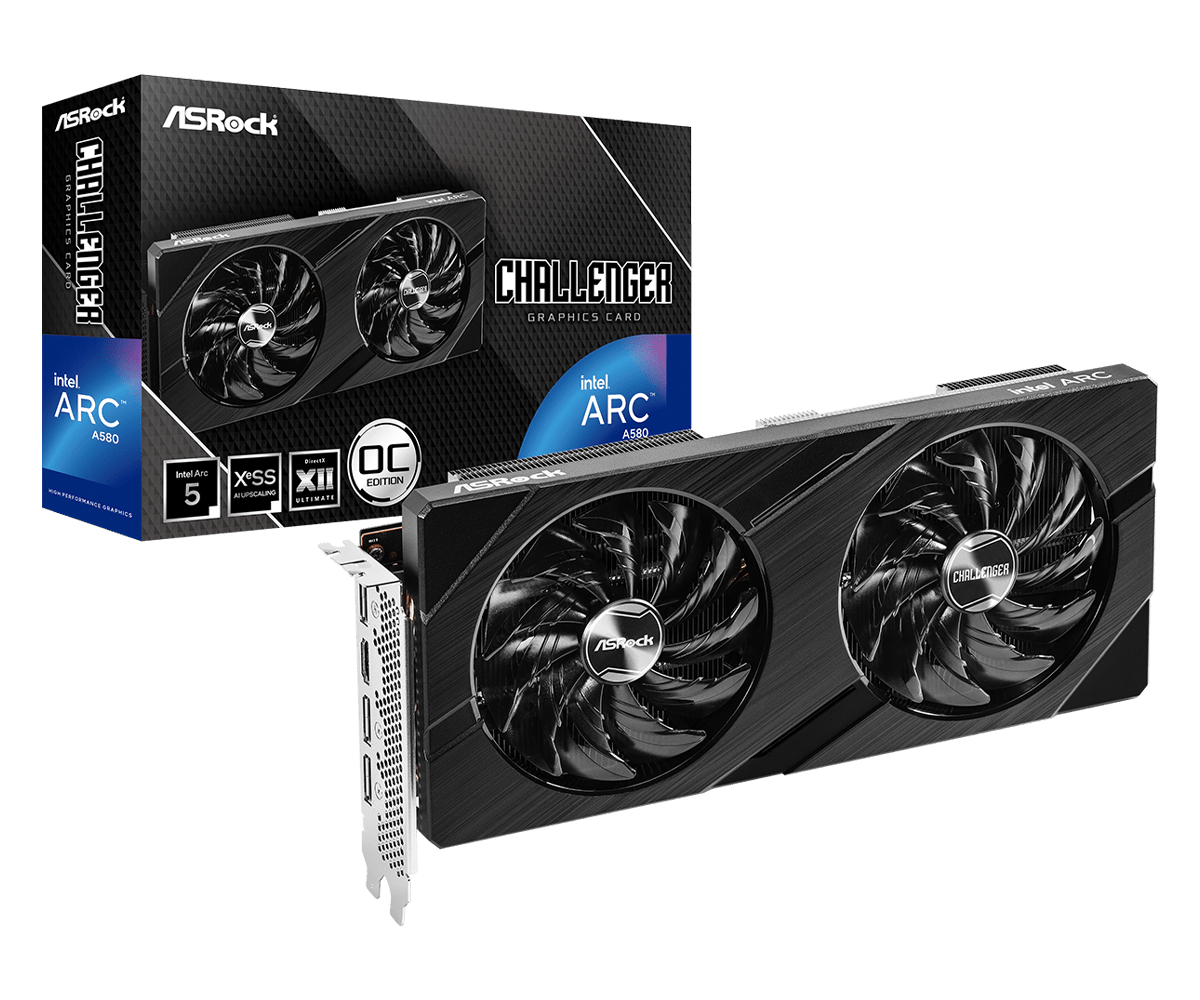 Tarjeta Grafica Asrock Intel A580 Arc Challenger 8gb Oc D6