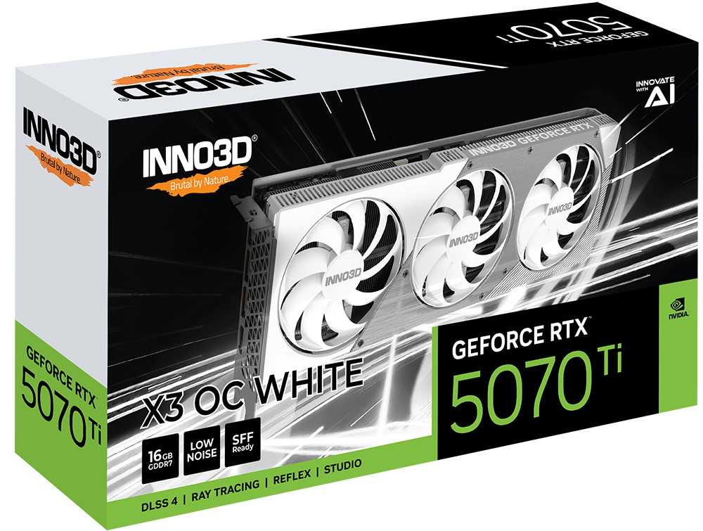 Tarjeta Grafica INNO3D GeForce RTX 5070 Ti X3 OC WHITE 16GB